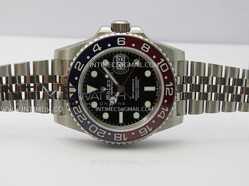 GMT-Master II 126710 BLRO Black Red V2 904L SS QF 1:1 Best Edition Black Dial On Jubilee Bracelet SH3285 CHS