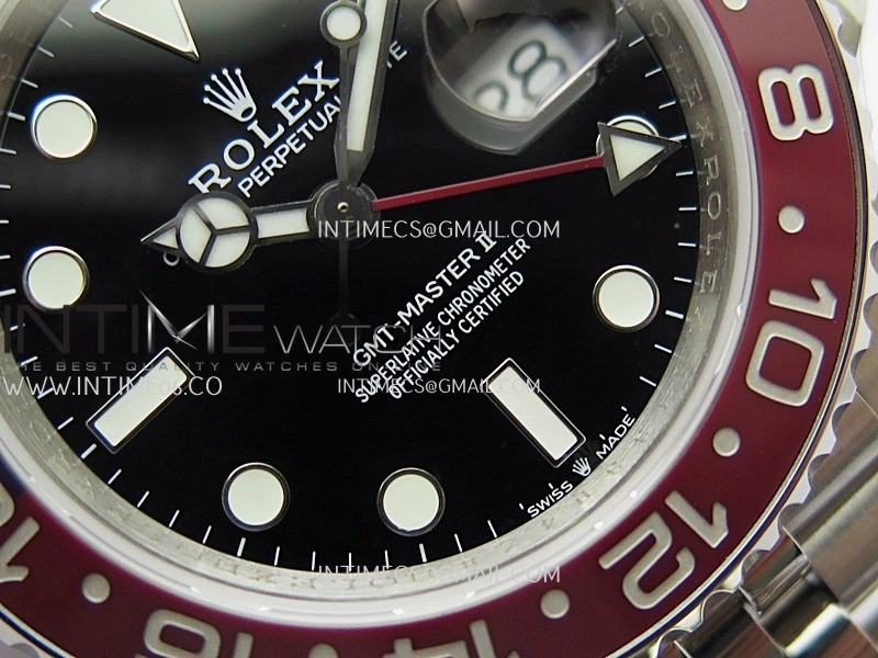 GMT-Master II 126710 BLRO Black Red V2 904L SS QF 1:1 Best Edition Black Dial On Jubilee Bracelet SH3285 CHS