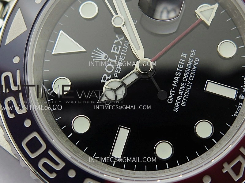 GMT-Master II 126710 BLRO Black Red V2 904L SS QF 1:1 Best Edition Black Dial On Jubilee Bracelet SH3285 CHS