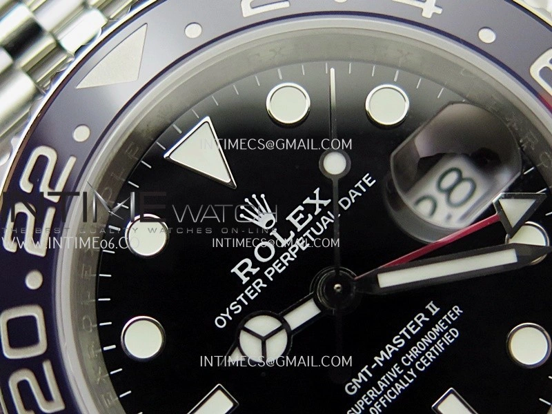 GMT-Master II 126710 BLRO Black Red V2 904L SS QF 1:1 Best Edition Black Dial On Jubilee Bracelet SH3285 CHS