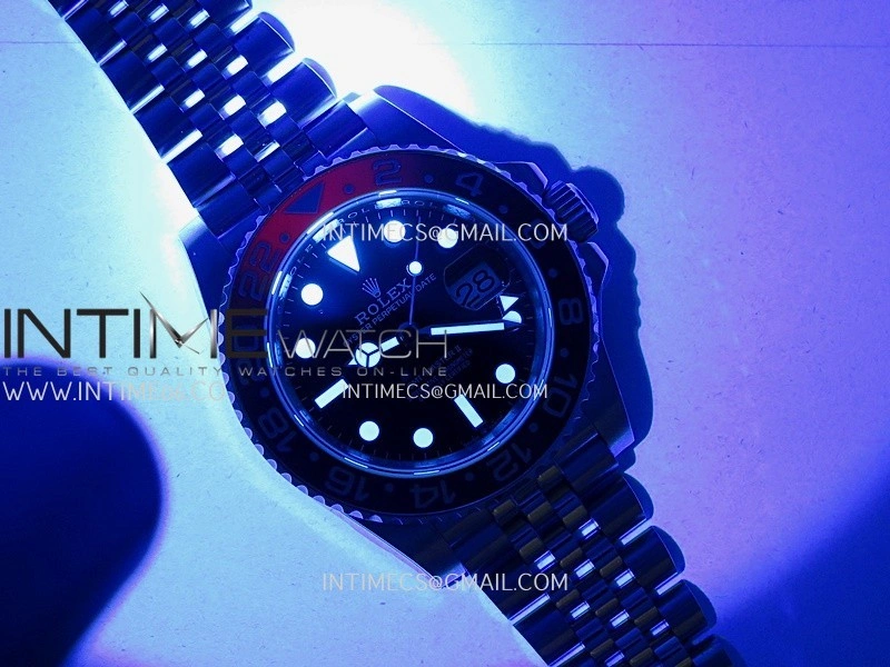 GMT-Master II 126710 BLRO Black Red V2 904L SS QF 1:1 Best Edition Black Dial On Jubilee Bracelet SH3285 CHS