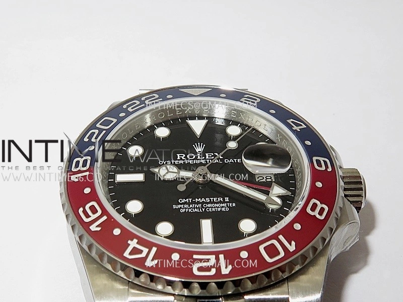 GMT-Master II 126710 BLRO Black Red V2 904L SS QF 1:1 Best Edition Black Dial On Jubilee Bracelet SH3285 CHS