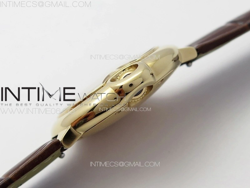 Ballon Bleu 33mm RG 3KF 1:1 Best Edition White Textured Dial on Brown Leather Strap A076