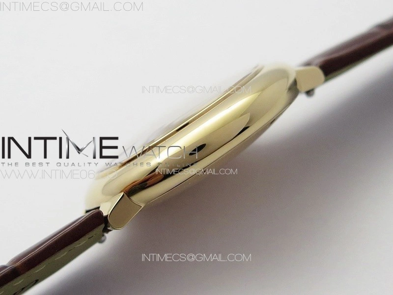 Ballon Bleu 33mm RG 3KF 1:1 Best Edition White Textured Dial on Brown Leather Strap A076