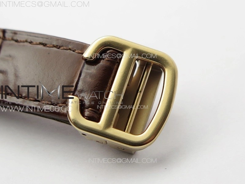 Ballon Bleu 33mm RG 3KF 1:1 Best Edition White Textured Dial on Brown Leather Strap A076