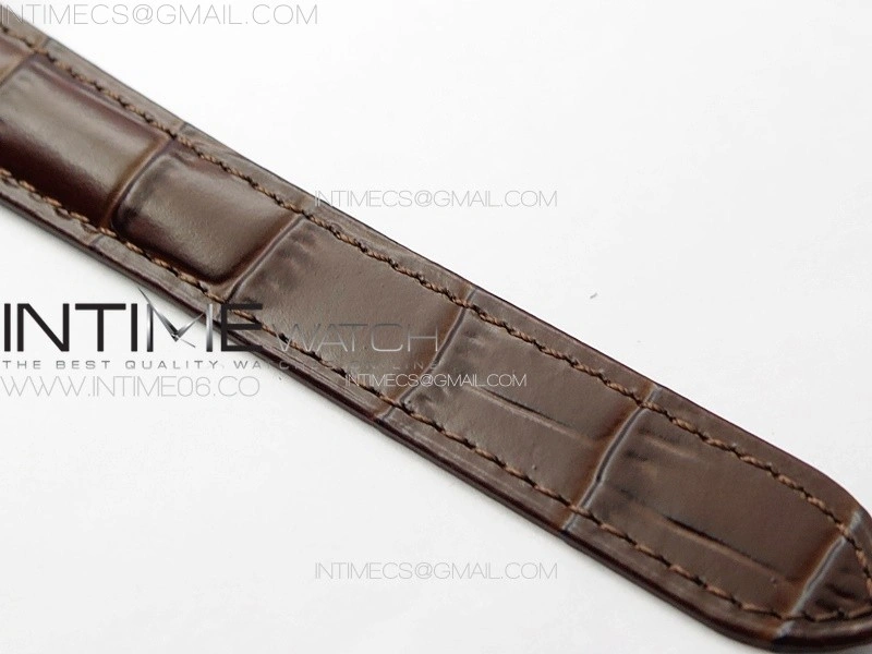 Ballon Bleu 33mm RG 3KF 1:1 Best Edition White Textured Dial on Brown Leather Strap A076