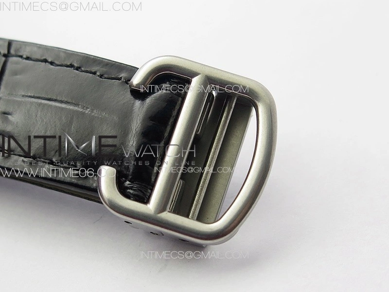 Ballon Bleu 36mm SS 3KF 1:1 Best Edition White Textured Dial on Black Leather Strap A076