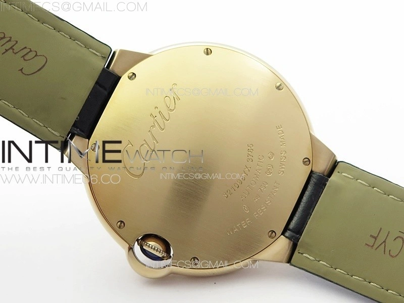Ballon Bleu 42mm RG 3KF 1:1 Best Edition Brown Texture Dial on Brown Leather Strap A2824