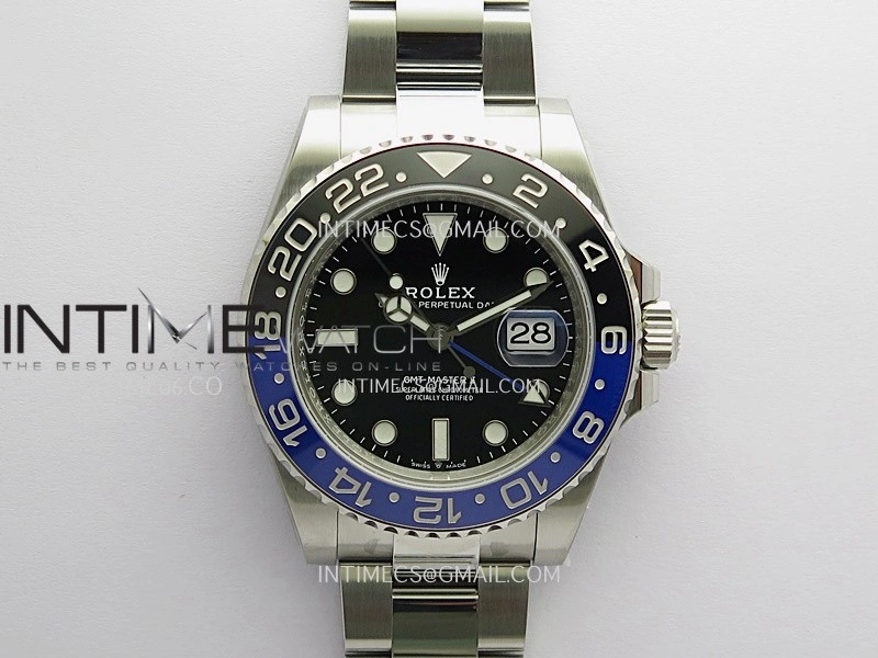 GMT-Master II 126710 BLNR Black Blue 904L SS Clean Plus 1:1 Best Edition Black Dial On Oyster Bracelet DD3285 CHS