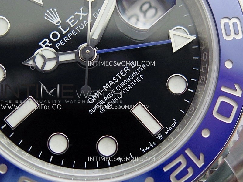 GMT-Master II 126710 BLNR Black Blue 904L SS Clean Plus 1:1 Best Edition Black Dial On Oyster Bracelet DD3285 CHS