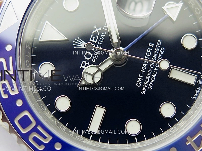 GMT Master II 126710 Dark Light Blue Ceramic 904L SS AR+F 1:1 Best Edition Blue Dial on Oyster Bracelet DD3285 CHS