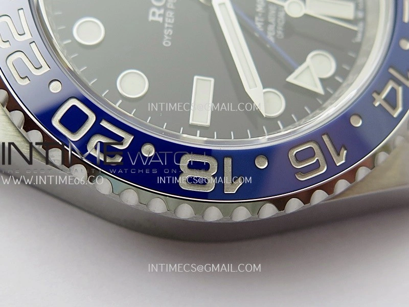 GMT Master II 126710 Dark Light Blue Ceramic 904L SS AR+F 1:1 Best Edition Blue Dial on Oyster Bracelet DD3285 CHS