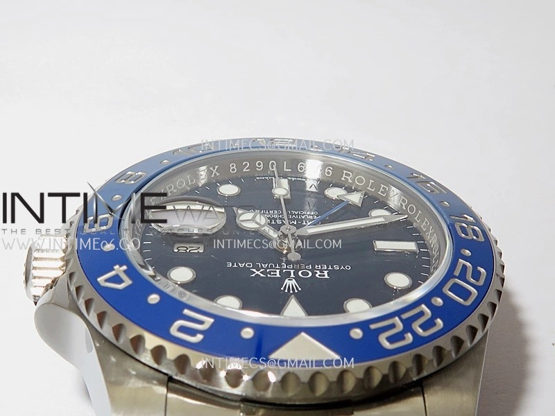 GMT Master II 126710 Dark Light Blue Ceramic 904L SS AR+F 1:1 Best Edition Blue Dial on Oyster Bracelet DD3285 CHS