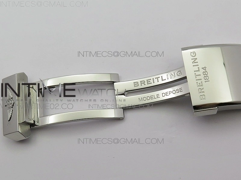 Breitling Blue Gummy Rubber Strap 24 20 + Genuine Clasp
