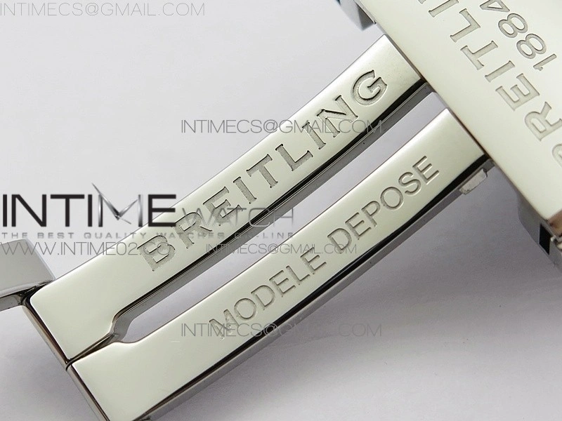 Breitling Brown Gummy Rubber Strap 24 20 + Genuine Clasp