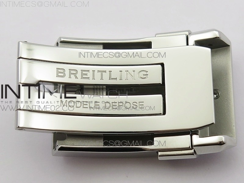 Breitling Brown Gummy Rubber Strap 24 20 + Genuine Clasp