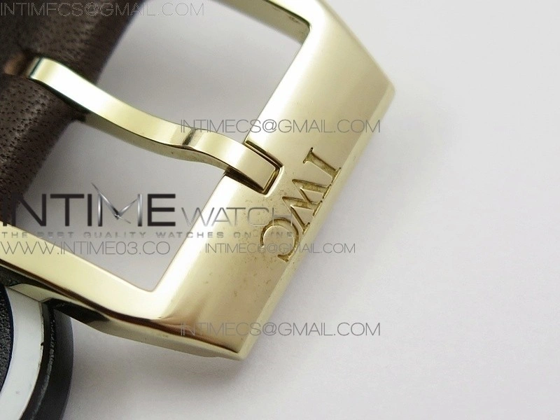 Big Pilot IW501005 Bronzo AZF 1:1 Best Edition Brown Dial Blue Numbers on Brown Leather Strap A52110