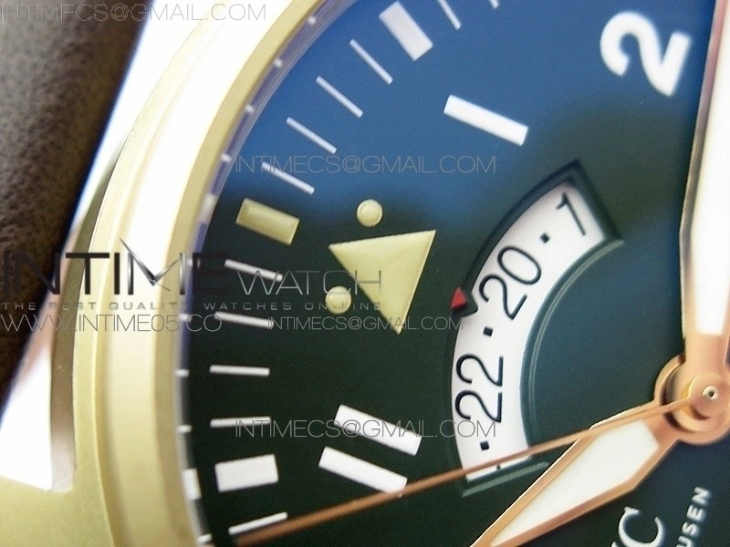 Pilot UTC Bronzo IW327101 ZF 1:1 Best Edition Dark Green Dial on Brown Leather Strap A35111