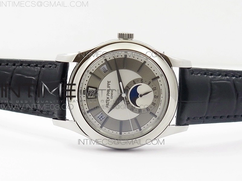 COMPLICATIONS SERIES Moonphase SS KMF White Dial on Black Leather Strap Cal.324