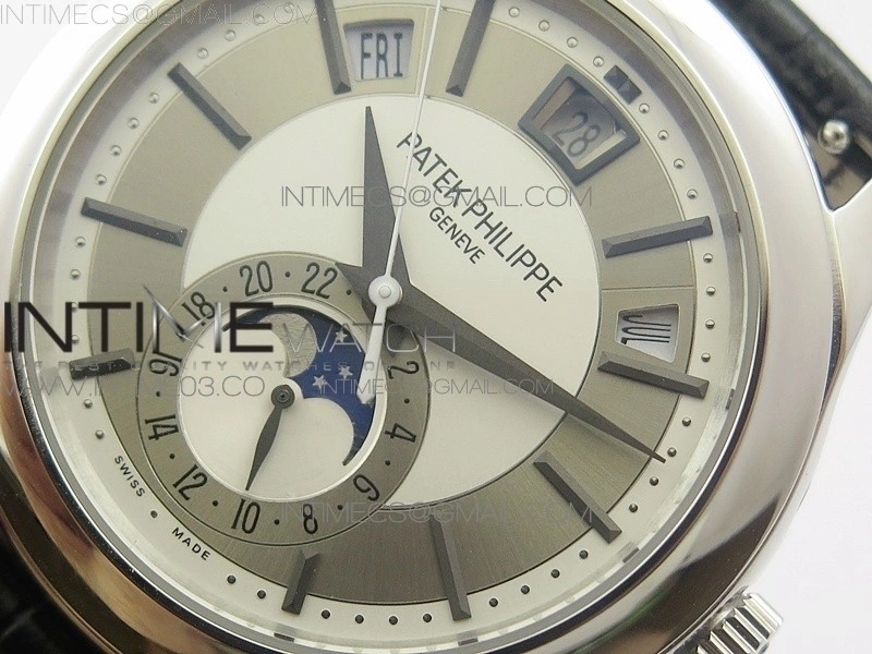 COMPLICATIONS SERIES Moonphase SS KMF White Dial on Black Leather Strap Cal.324