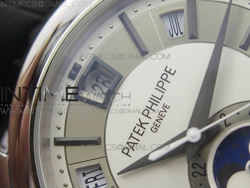 COMPLICATIONS SERIES Moonphase SS KMF White Dial on Black Leather Strap Cal.324