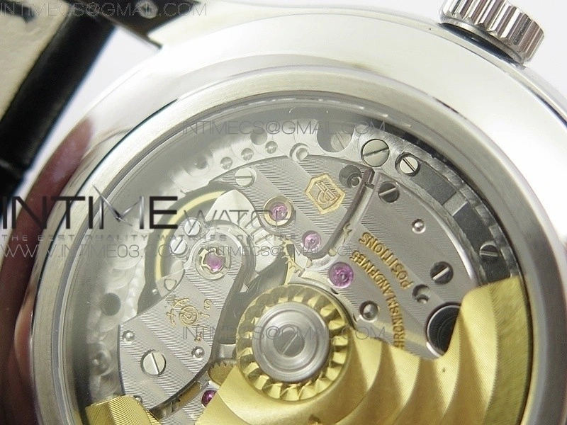 COMPLICATIONS SERIES Moonphase SS KMF White Dial on Black Leather Strap Cal.324