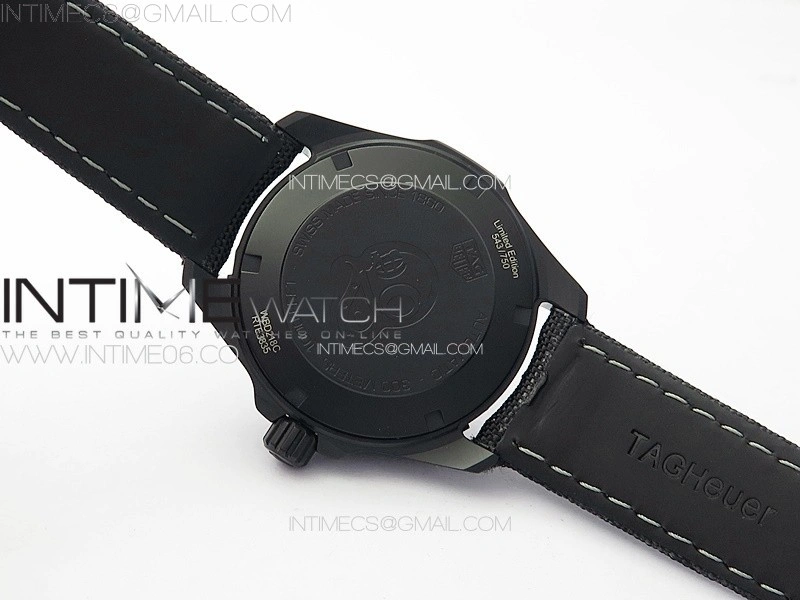 Aquaracer Calibre 5 PVD 41mm TARF 1:1 Best Edition Carbon RG Dial on Black Nylon Strap SW200