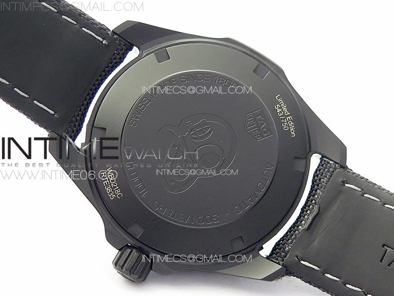 Aquaracer Calibre 5 PVD 41mm TARF 1:1 Best Edition Carbon RG Dial on Black Nylon Strap SW200