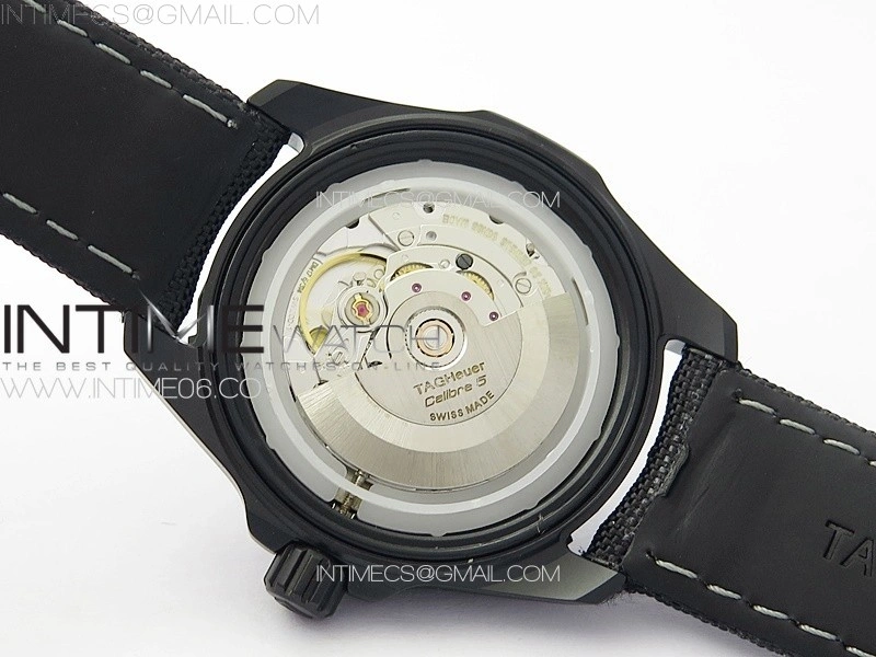 Aquaracer Calibre 5 PVD 41mm TARF 1:1 Best Edition Carbon RG Dial on Black Nylon Strap SW200