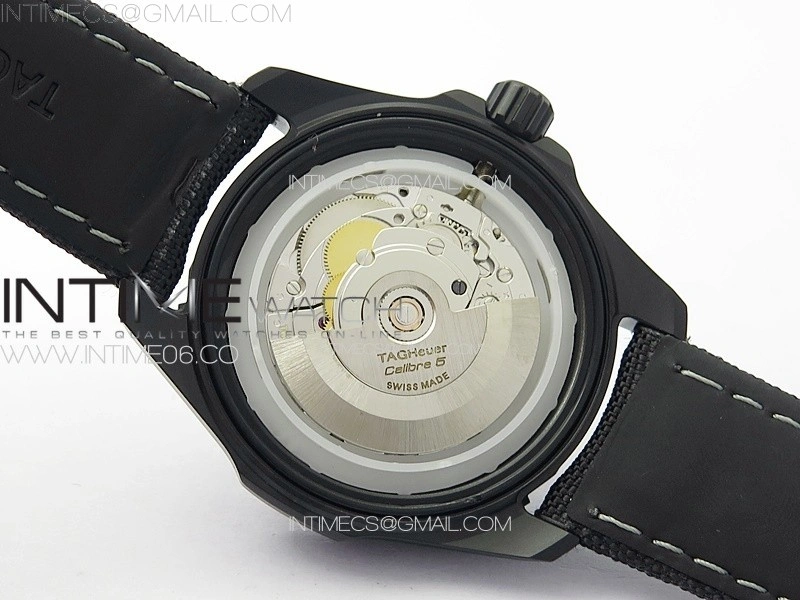 Aquaracer Calibre 5 PVD 41mm TARF 1:1 Best Edition Carbon RG Dial on Black Nylon Strap SW200