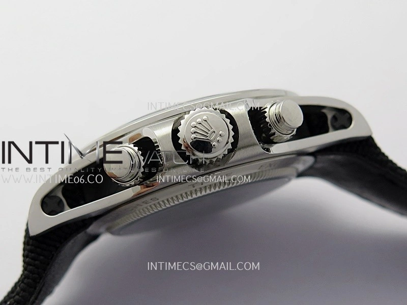 Daytona DIW SS PVD Carbon Bezel ADGF Best Edition Black Skeleton Dial On Black Leather Strap SA4130