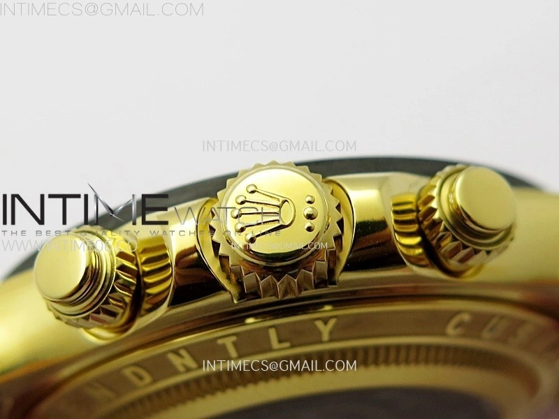 Daytona PVD Carbon Bezel YG GETF Best Blaken Skeleton Color Dial on Pink Rubber Strap SA4130