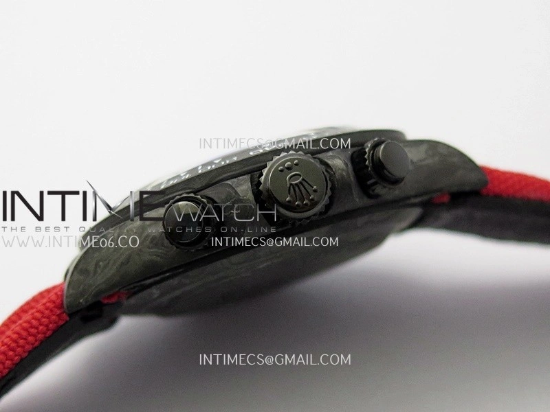 Daytona DIW Carbon Red Second Hand DIWF Best Edition Skeleton Dial On Red Nylon Strap SA4130