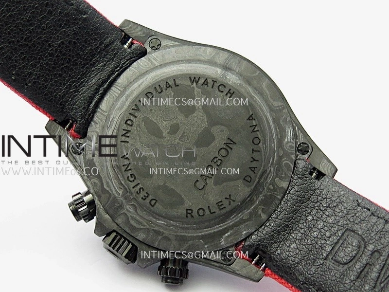 Daytona DIW Carbon Red Second Hand DIWF Best Edition Skeleton Dial On Red Nylon Strap SA4130
