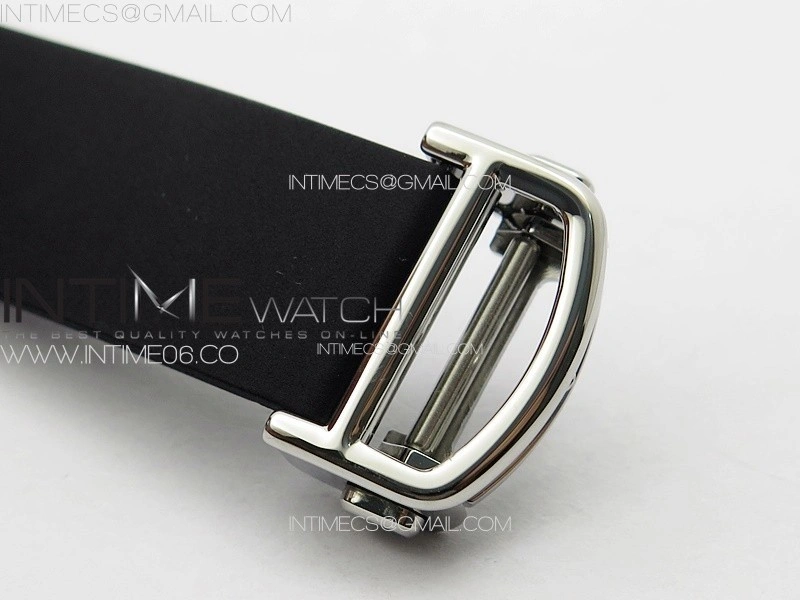 Santos de Cartier 40mm DLC GF 1:1 Best Edition Black Dial on Black Rubber Strap MIYOTA 9015