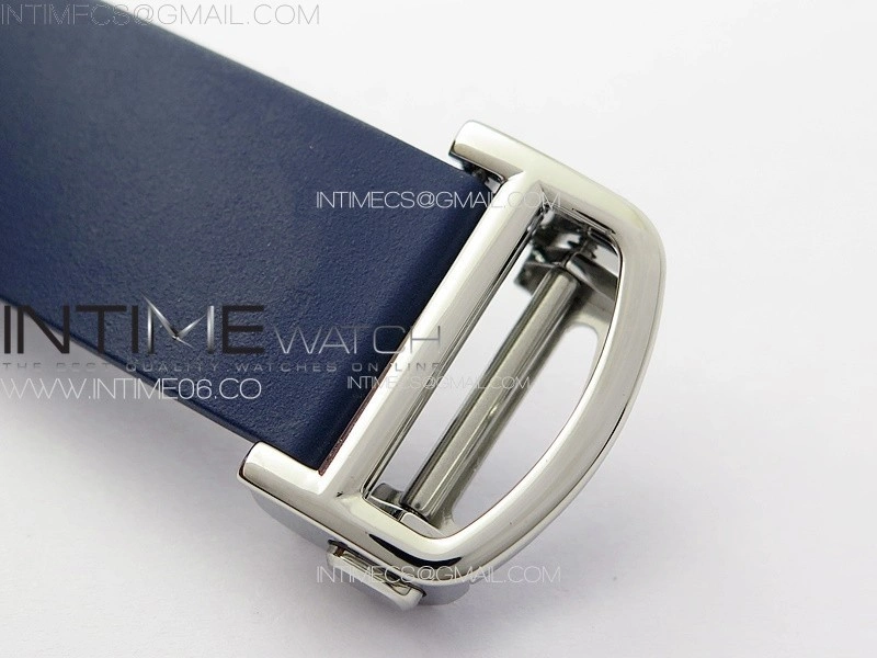 Santos de Cartier 40mm SS Cer GF 1:1 Best Edition Blue Dial on Blue Rubber Strap MIYOTA 9015