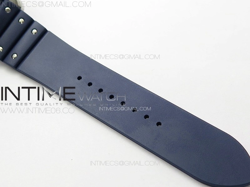 Santos de Cartier 40mm SS Cer GF 1:1 Best Edition Blue Dial on Blue Rubber Strap MIYOTA 9015