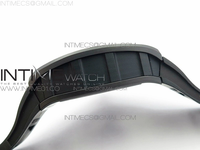 RM055 Real Ceramic Case KVF Best Edition Skeleton Dial Black Crown on Black Rubber Strap MIYOTA8215