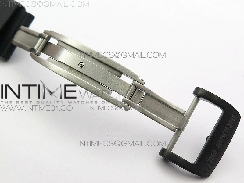 RM055 Real Ceramic Case KVF Best Edition Skeleton Dial Black Crown on Black Rubber Strap MIYOTA8215