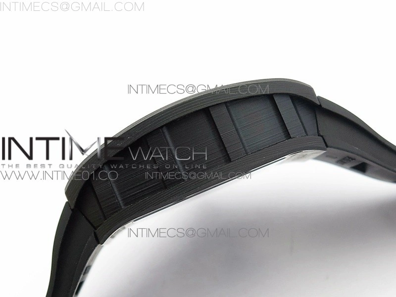 RM055 Forged Carbon Case KVF Best Edition Skeleton Dial Black Crown on Black Rubber Strap MIYOTA8215