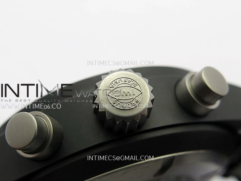 Pilot Chrono IW389401 Black Ceramic APSF 1:1 Best Edition Black Dial On Black Rubber Strap Super Clone A69385