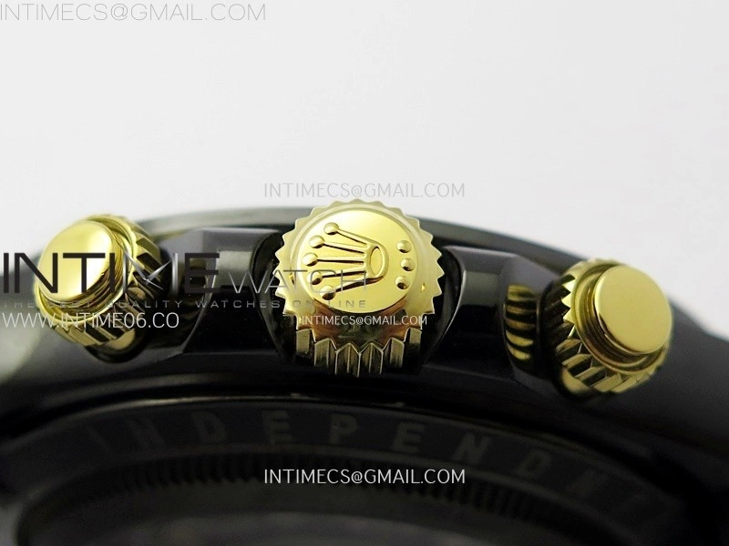 Daytona PVD Ceramic Bezel GETF Best Edition Skeleton Black Dial on Black Rubber Strap SA4130