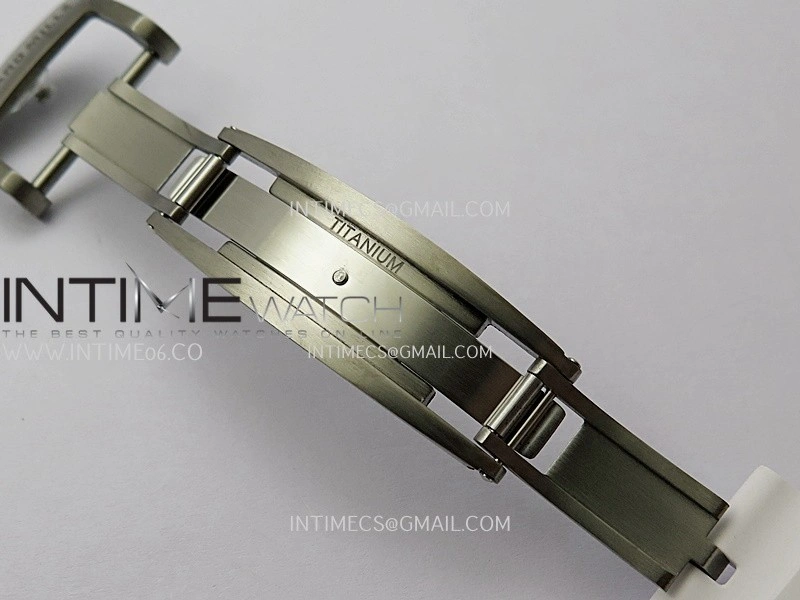 RM055 White Ceramic Blue Inner Bezel DF Best Edition On White Rubber Strap RMUL2 Super Clone