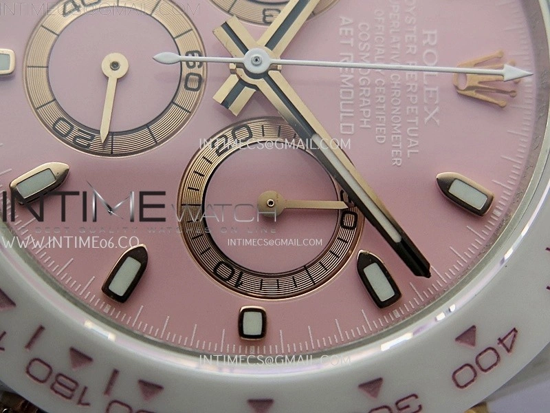 Daytona AET White Solid Nano Ceramic Case and Bracelet N6F 1:1 Best Edition British Racing Pink Dial On DD4801