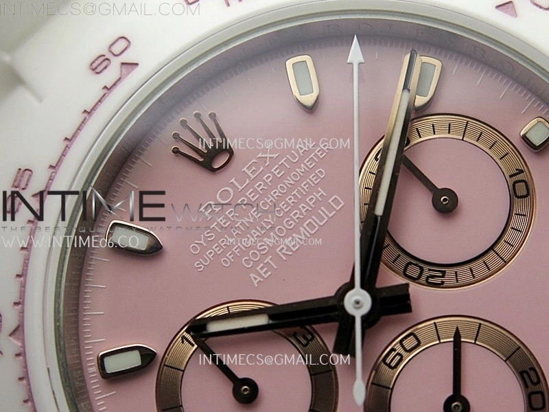 Daytona AET White Solid Nano Ceramic Case and Bracelet N6F 1:1 Best Edition British Racing Pink Dial On DD4801