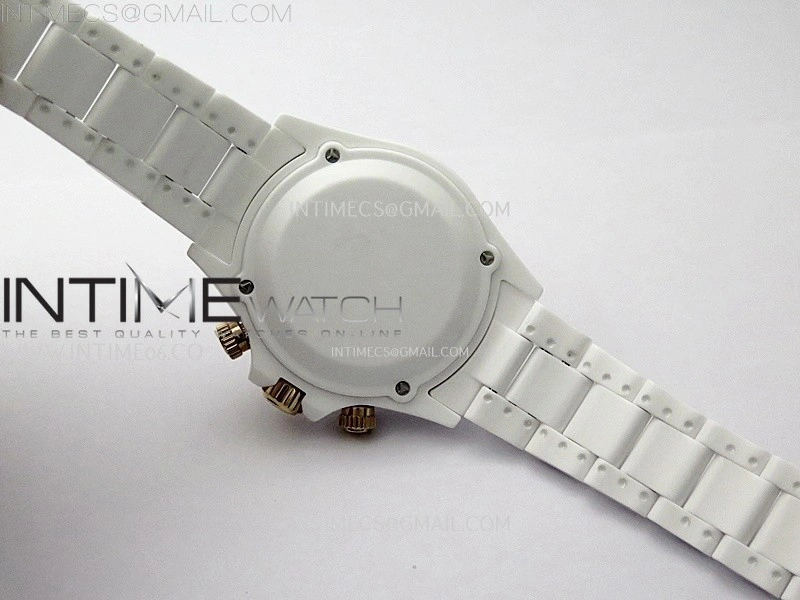 Daytona AET White Solid Nano Ceramic Case and Bracelet N6F 1:1 Best Edition British Racing Pink Dial On DD4801
