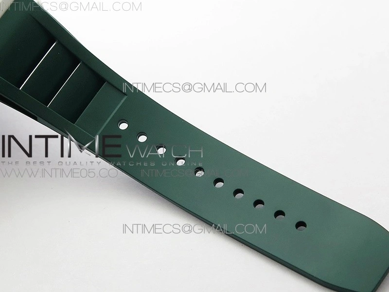 RM055 White Ceramic KVF Best Edition Skeleton Dial White on Green Rubber Strap MIYOTA8215 V3