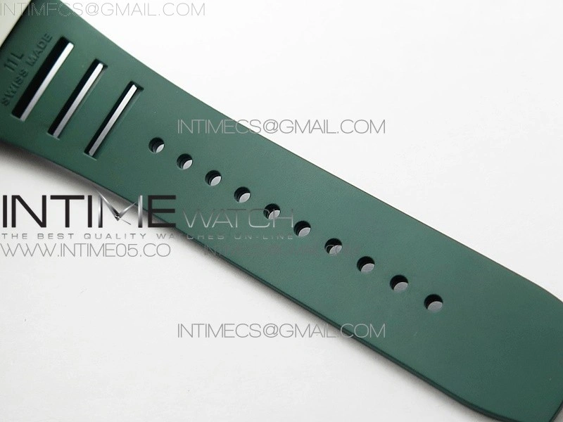 RM055 White Ceramic KVF Best Edition Skeleton Dial White on Green Rubber Strap MIYOTA8215 V3