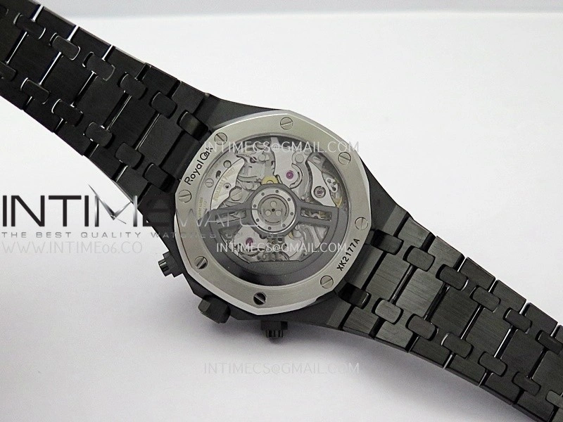 Royal Oak Chrono 26240 Black Ceramic V2 APSF 1:1 Best Edition Blue Dial On Ceramic Bracelet Super Clone SA4401