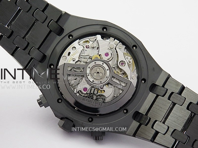 Royal Oak Chrono 26240 Black Ceramic V2 APSF 1:1 Best Edition Blue Dial On Ceramic Bracelet Super Clone SA4401